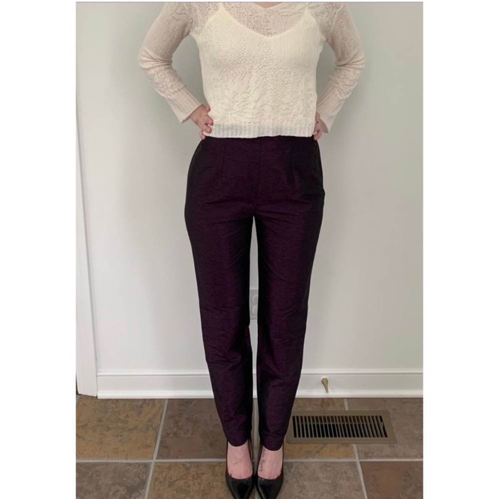 NWT Romeo Gigli Plum Slacks 100% Silk *Sold*